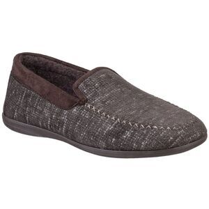 Cotswold Mens Stanley Moc Toe Full Slipper / Brown